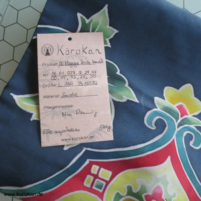 ornamental bemalte Ripsseide Nagoya Obi Kimonogürtel