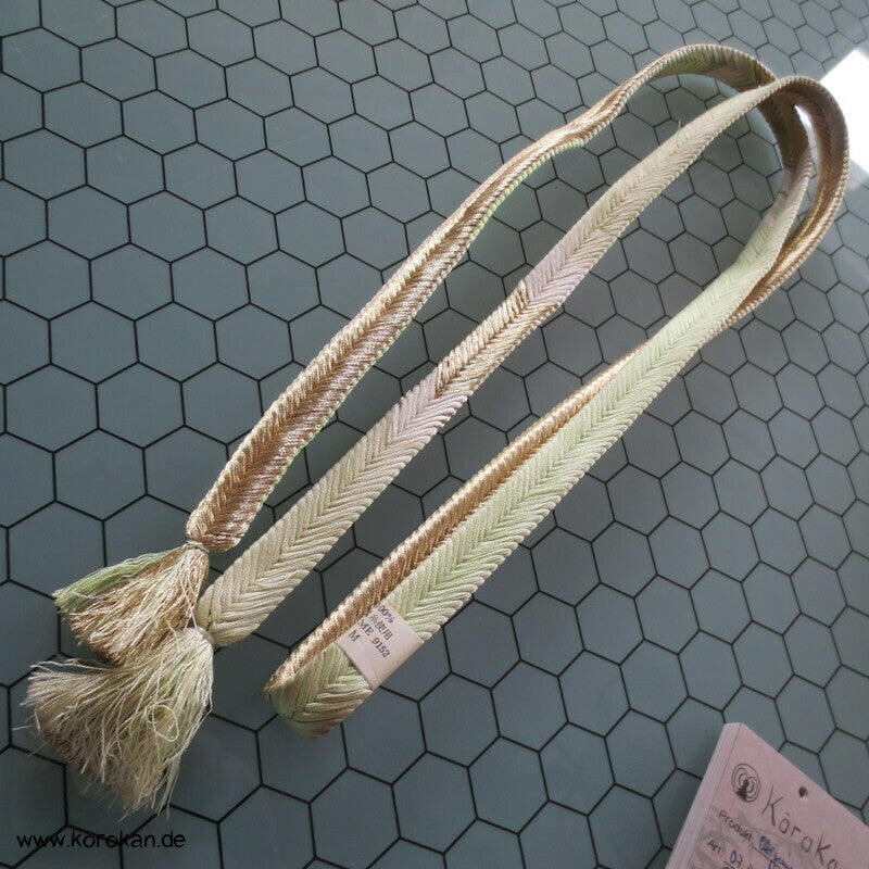 hellgrün arrow feather Obijime, Seide / Lurex