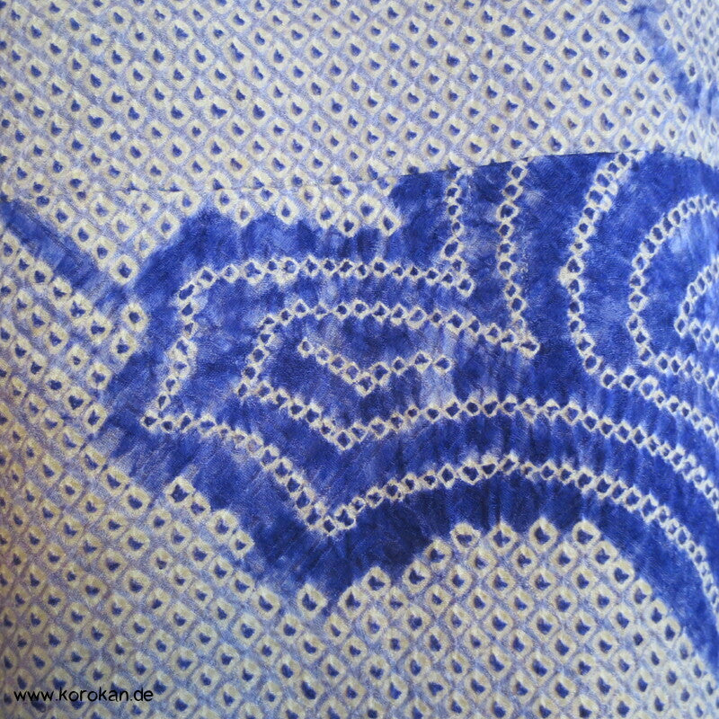 Komon Kimono Full Shibori Seiden Wolken