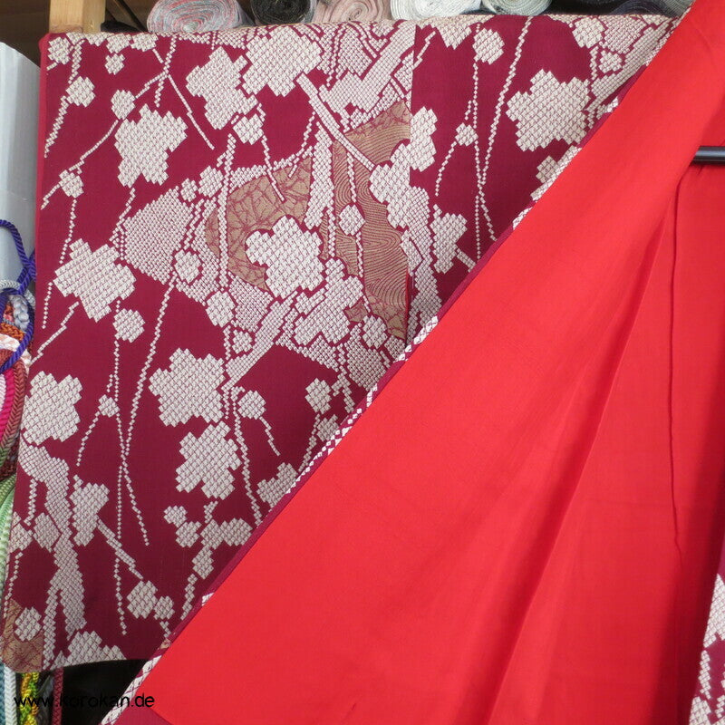 gewebtes Kanoko, Zweige, festlicher Komon Kimono
