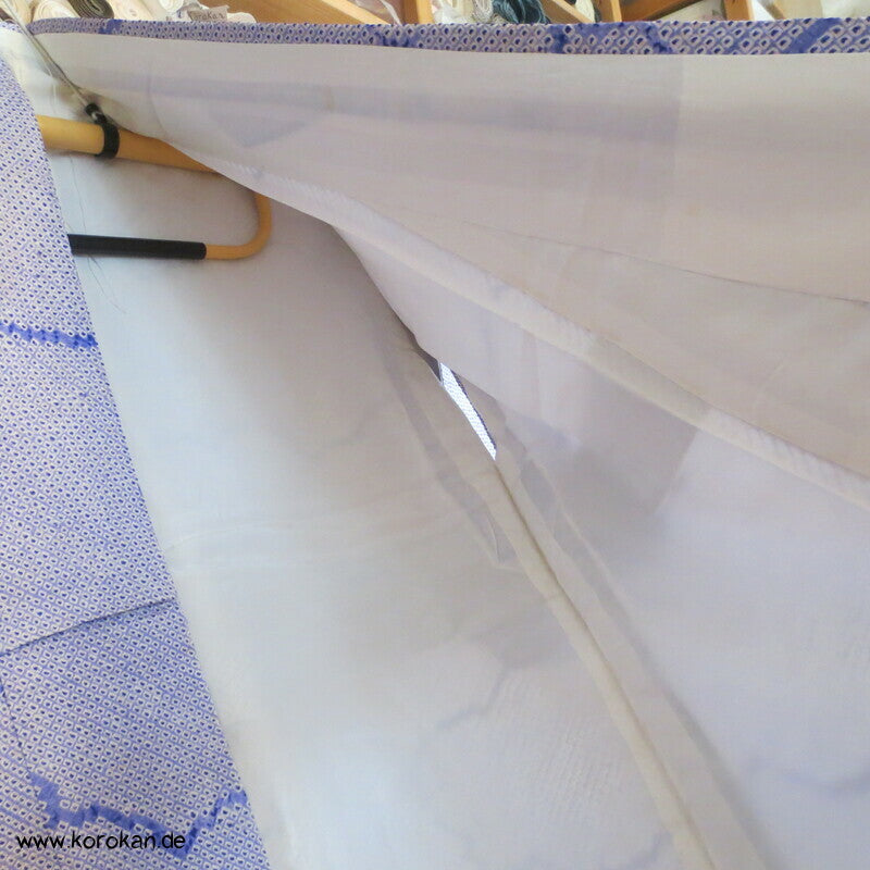 Komon Kimono Full Shibori Seiden Wolken