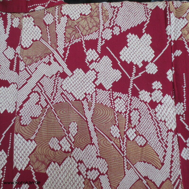 gewebtes Kanoko, Zweige, festlicher Komon Kimono