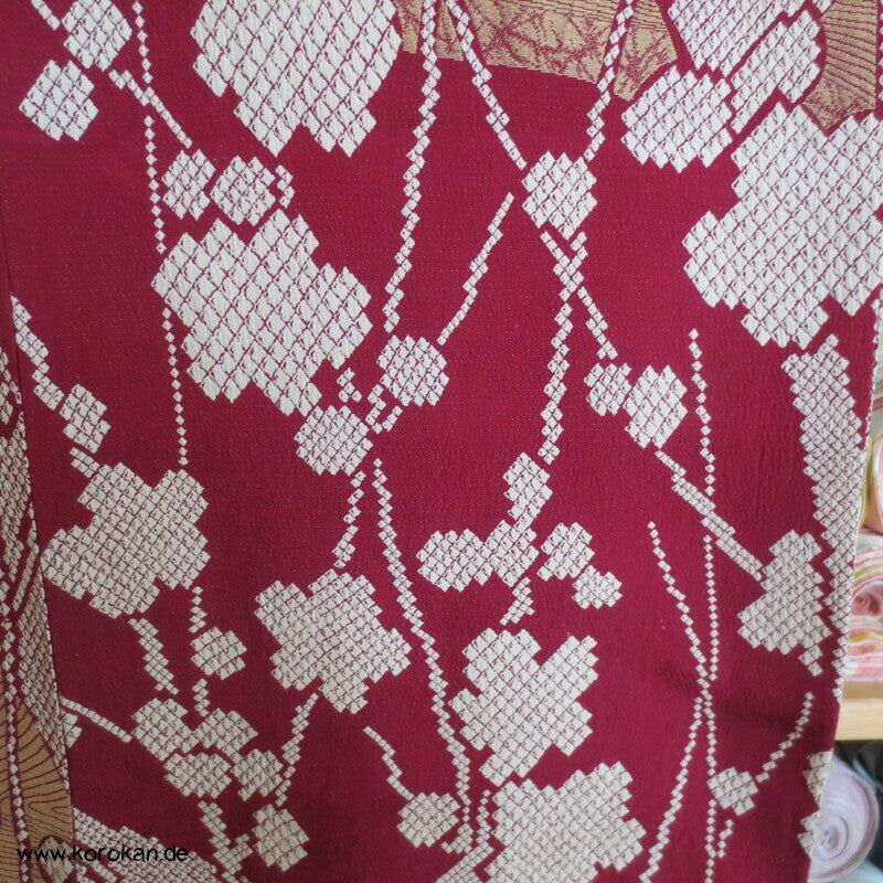 gewebtes Kanoko, Zweige, festlicher Komon Kimono