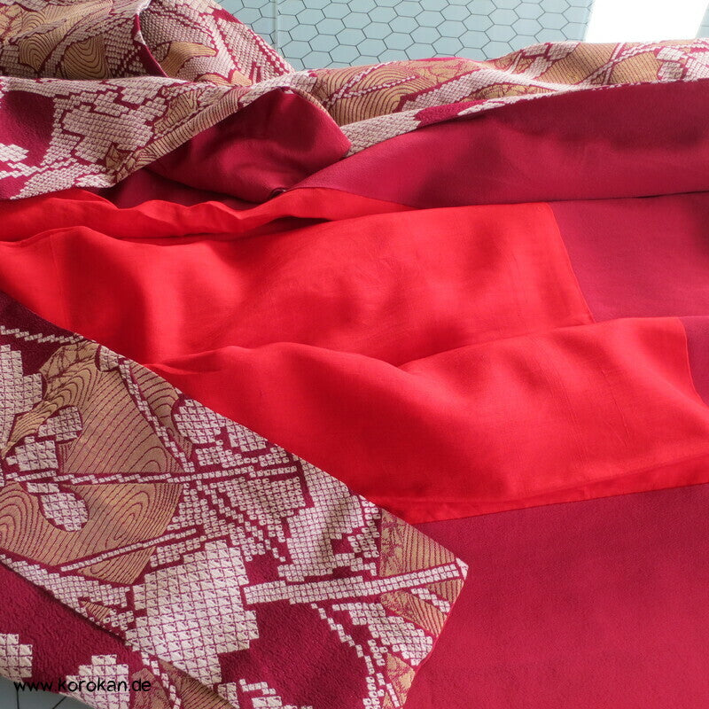 gewebtes Kanoko, Zweige, festlicher Komon Kimono