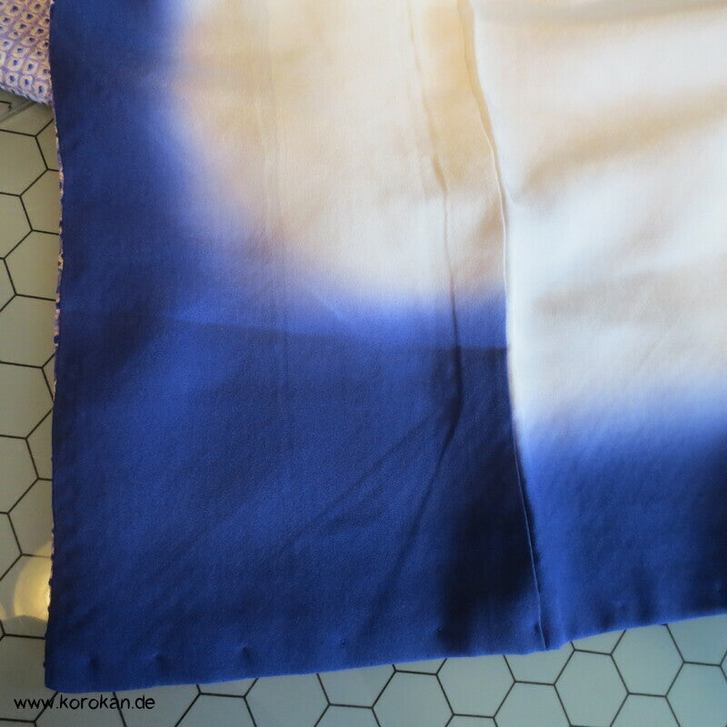Komon Kimono Full Shibori Seiden Wolken