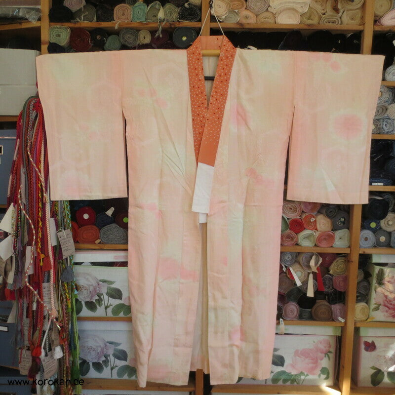Kikko Seide Juban Unterkimono, apricot Kragen