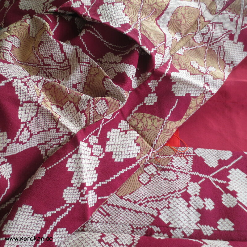 gewebtes Kanoko, Zweige, festlicher Komon Kimono