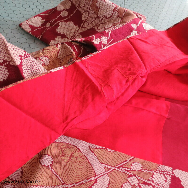 gewebtes Kanoko, Zweige, festlicher Komon Kimono