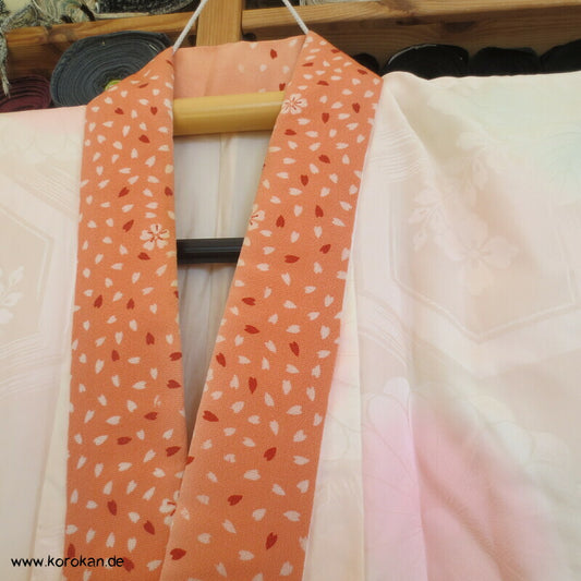 Kikko Seide Juban Unterkimono, apricot Kragen