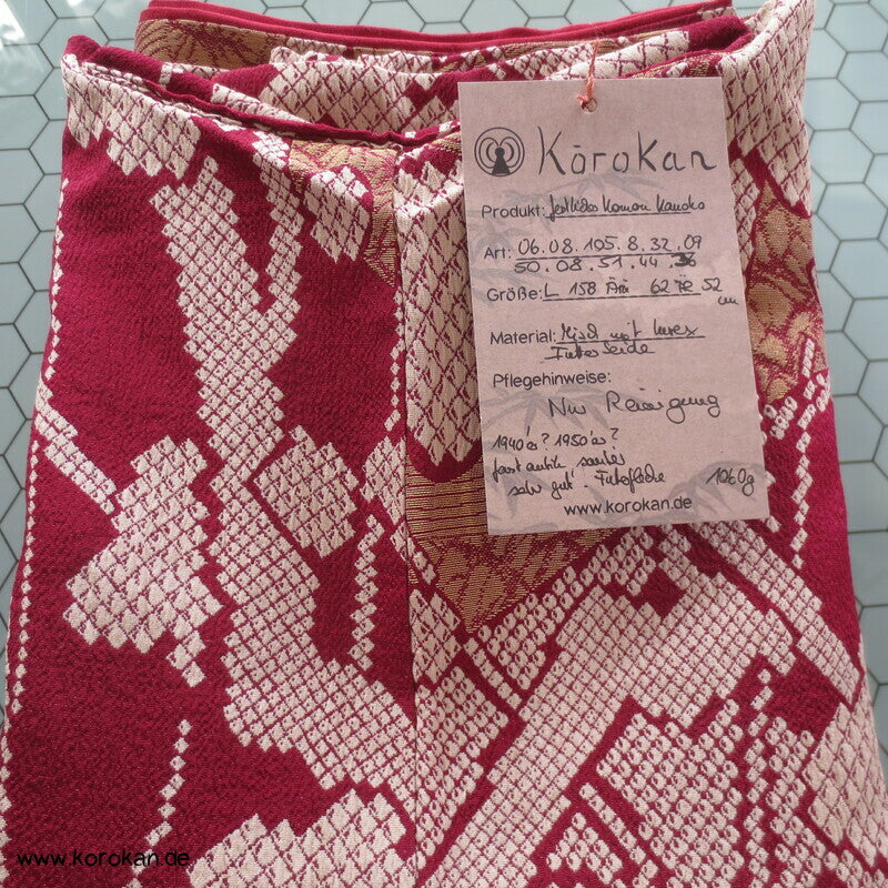 gewebtes Kanoko, Zweige, festlicher Komon Kimono