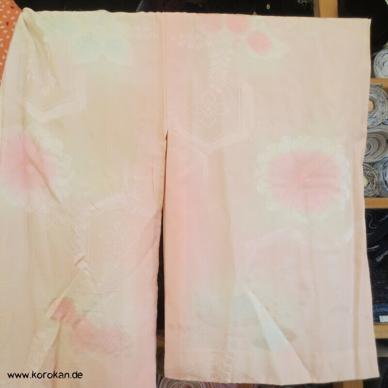 Kikko Seide Juban Unterkimono, apricot Kragen