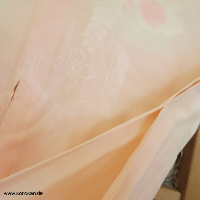 Kikko Seide Juban Unterkimono, apricot Kragen