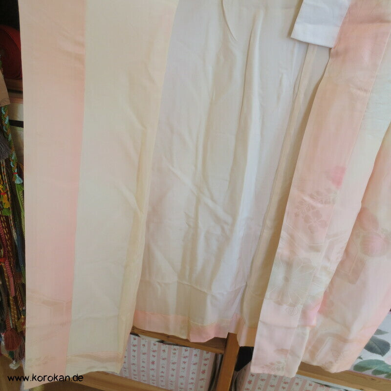 Kikko Seide Juban Unterkimono, apricot Kragen