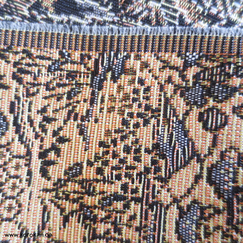 Häuser Omeshi Wolle/ Seide Jacquard, handgewebt