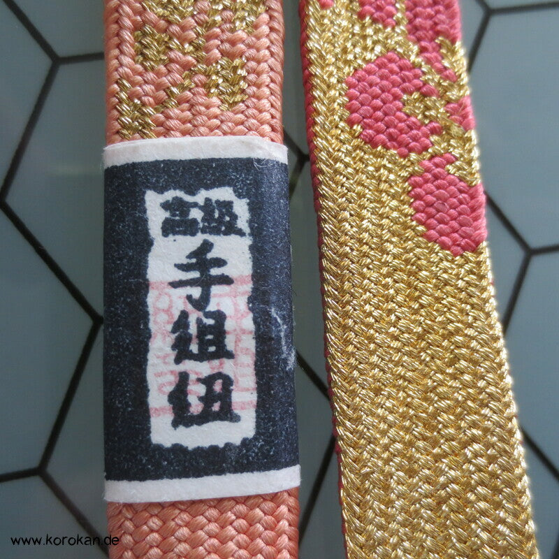 sakura gold Obijime, Seide / Lurex, wechselseitig