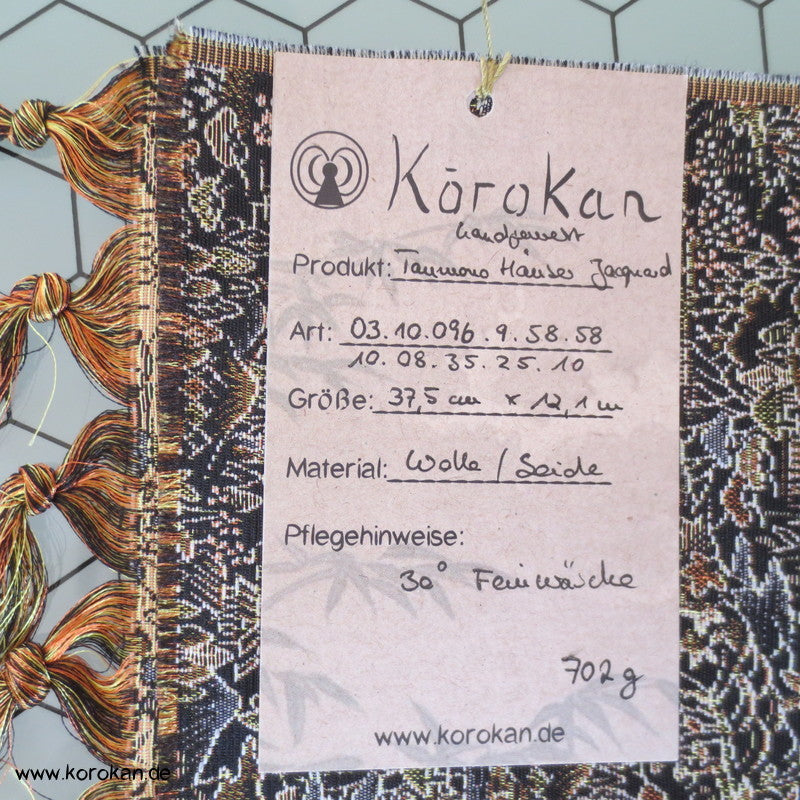 Häuser Omeshi Wolle/ Seide Jacquard, handgewebt