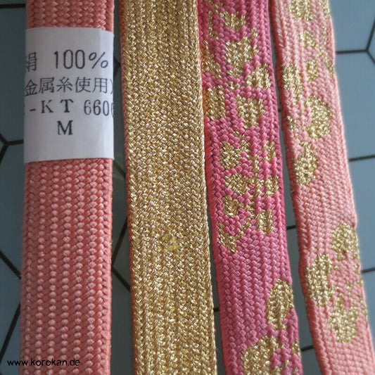 sakura gold Obijime, Seide / Lurex, wechselseitig