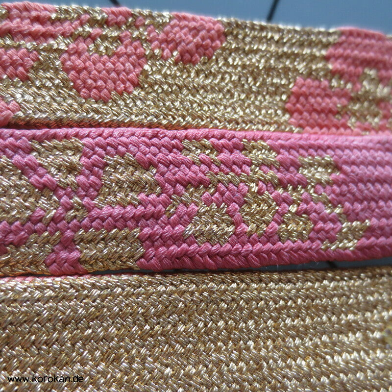 sakura gold Obijime, Seide / Lurex, wechselseitig