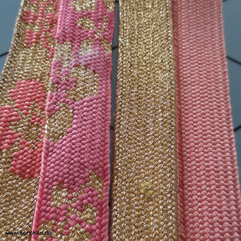 sakura gold Obijime, Seide / Lurex, wechselseitig
