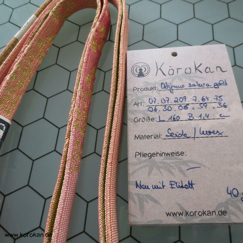 sakura gold Obijime, Seide / Lurex, wechselseitig