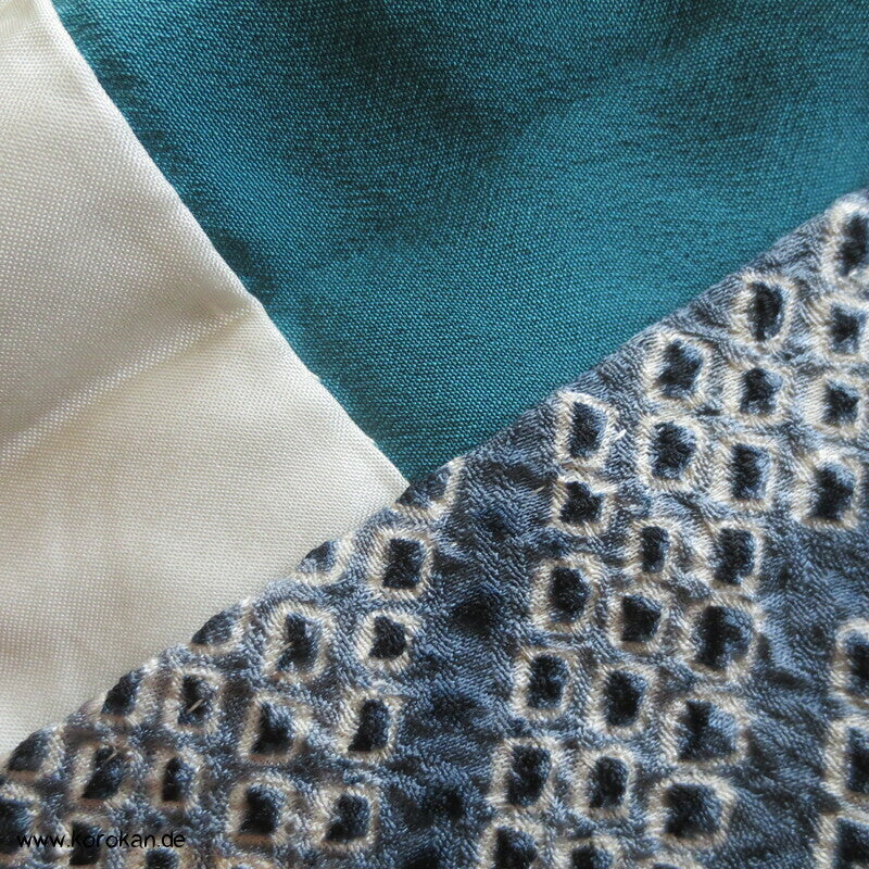 Komon Kimono Full Shibori Seiden Kikko Sechsecke
