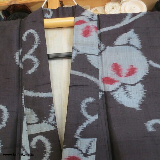 Japan Art Deco Tachibana Arabesken Meisen Seiden Kimono