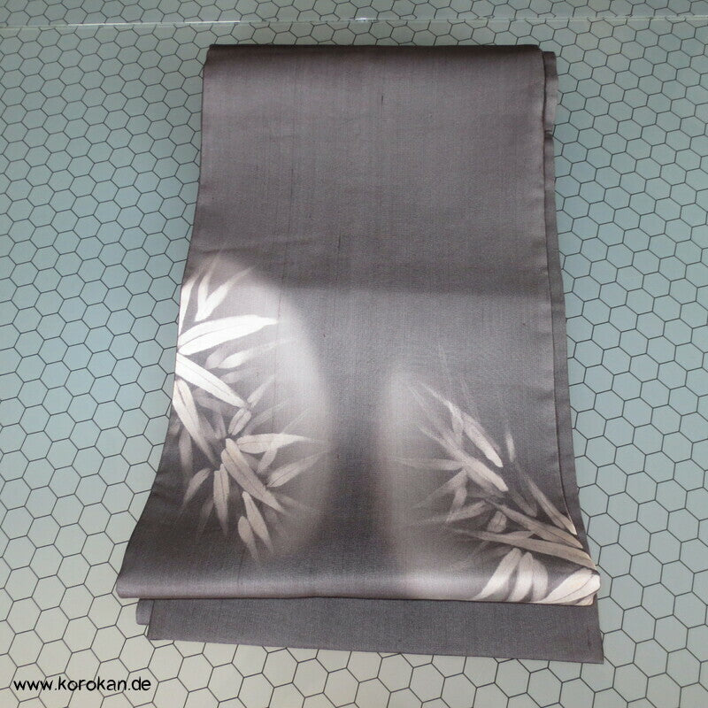 gemalter Bambus Sommer Nagoya / Fukuro Obi, Organza