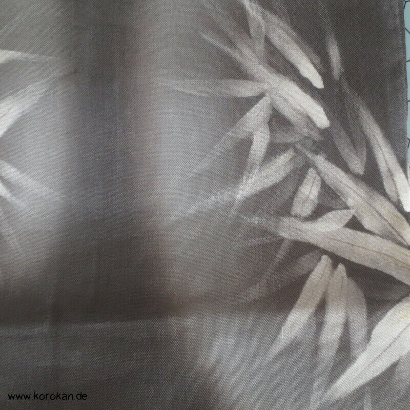 gemalter Bambus Sommer Nagoya / Fukuro Obi, Organza