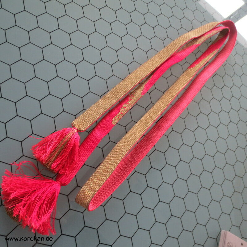 neonpink gold Obijime, Seide / Lurex