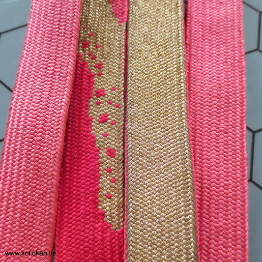 neonpink gold Obijime, Seide / Lurex