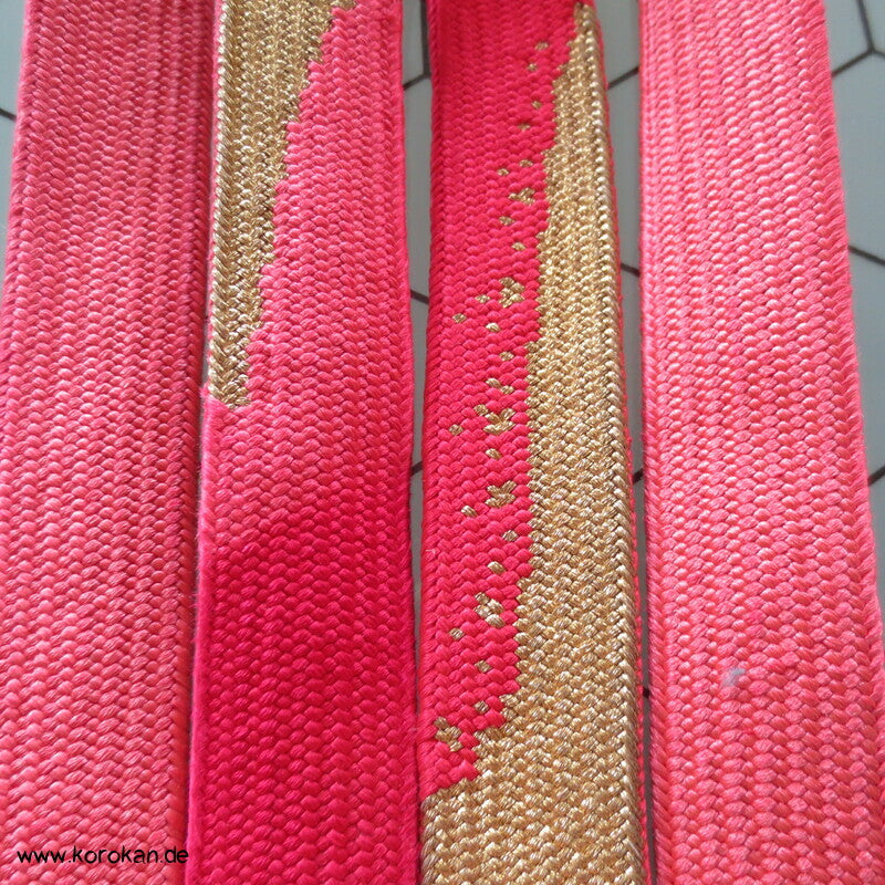 neonpink gold Obijime, Seide / Lurex