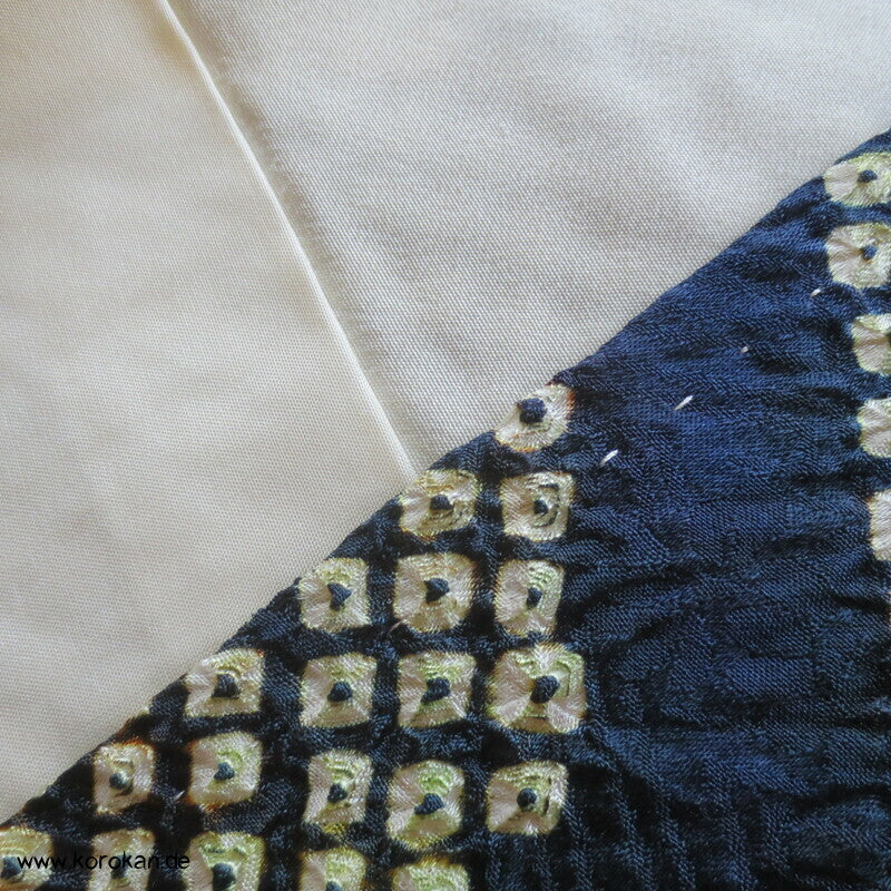 Komon Kimono Full Shibori Seiden Kikko diagonales Tatewaku