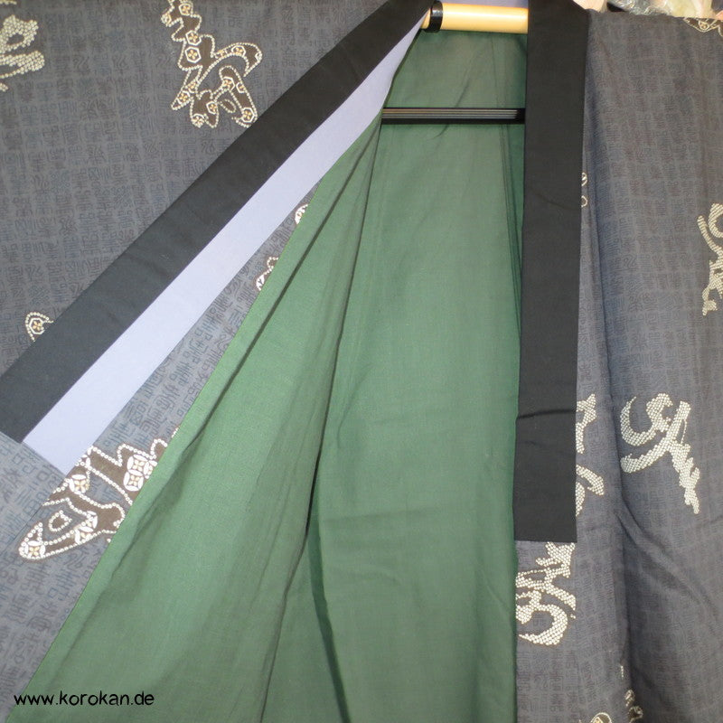Kanji Zeichen Wollmusselin Juban Kimono