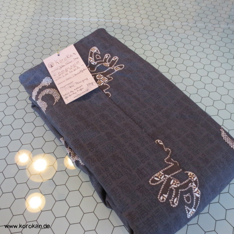 Kanji Zeichen Wollmusselin Juban Kimono