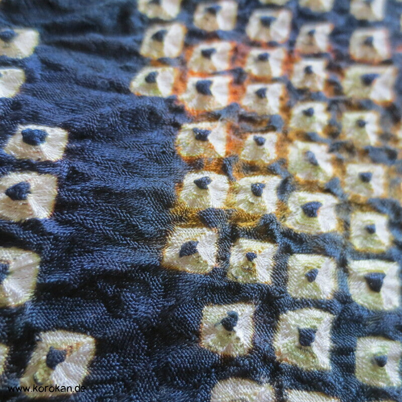 Komon Kimono Full Shibori Seiden Kikko diagonales Tatewaku