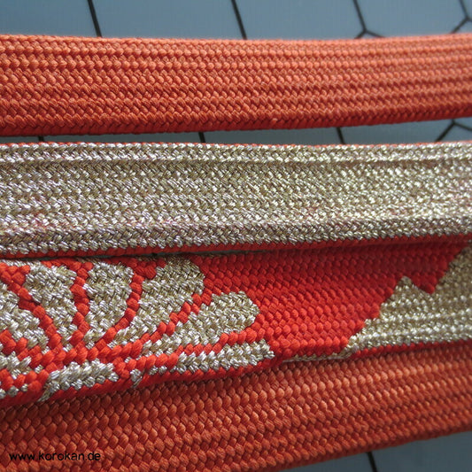 Kiku persimmon Obijime, Seide / Lurex