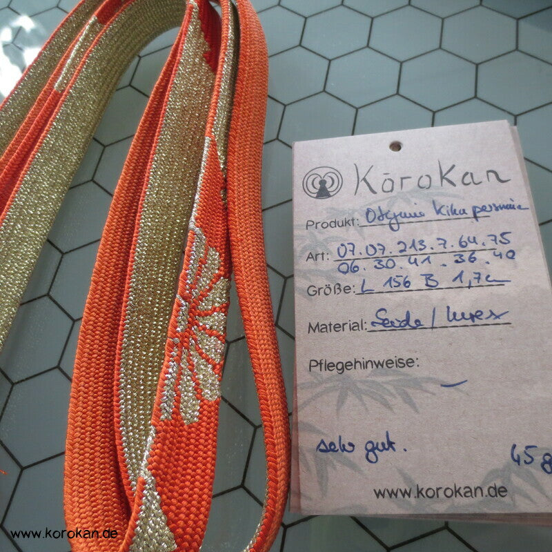 Kiku persimmon Obijime, Seide / Lurex