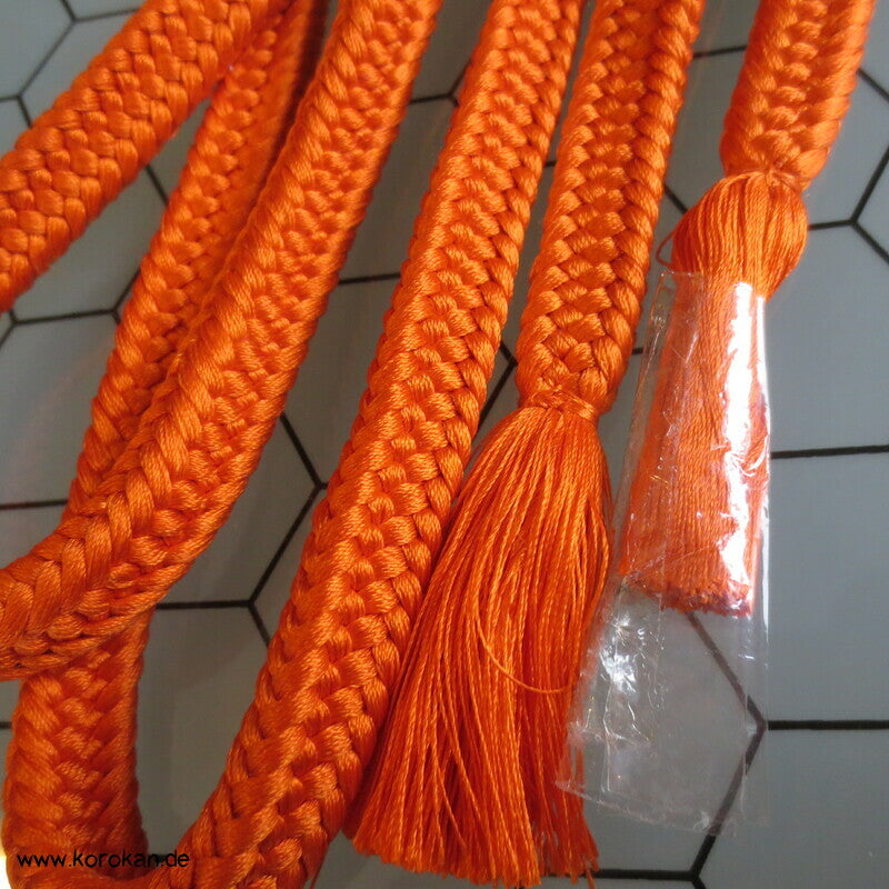 orange uni dicker weicher Obijime, Seide