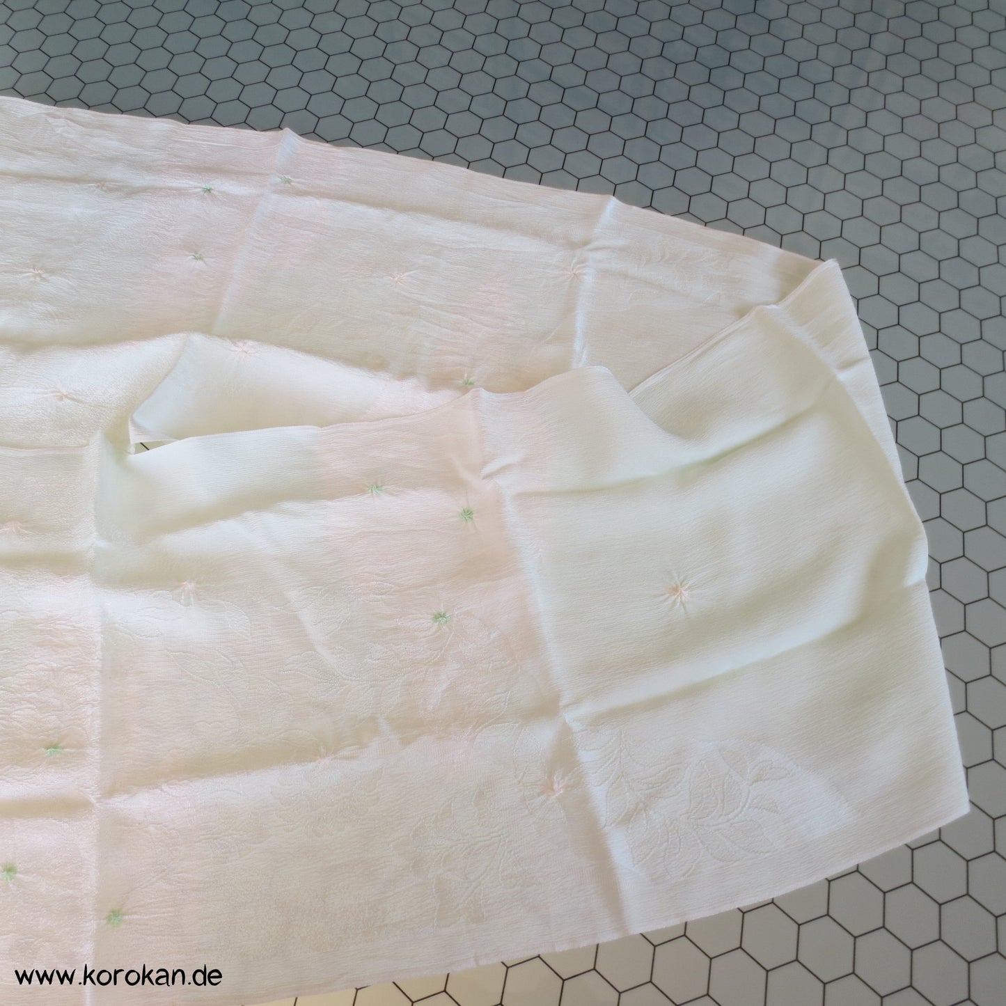 Shibori zartgrün Obiage, leicht