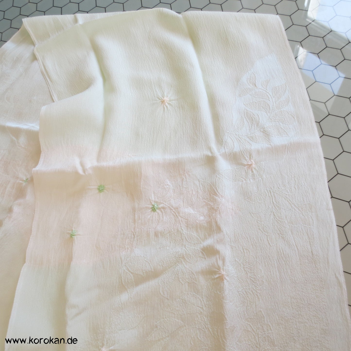 Shibori zartgrün Obiage, leicht