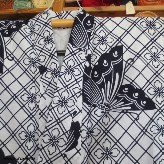 hausgemachter Yukata Baumwoll Kimono Schmetterlinge