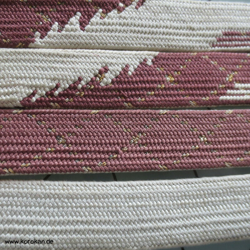 mauve kiesel wechselseitig Obijime, Seide / Lurex