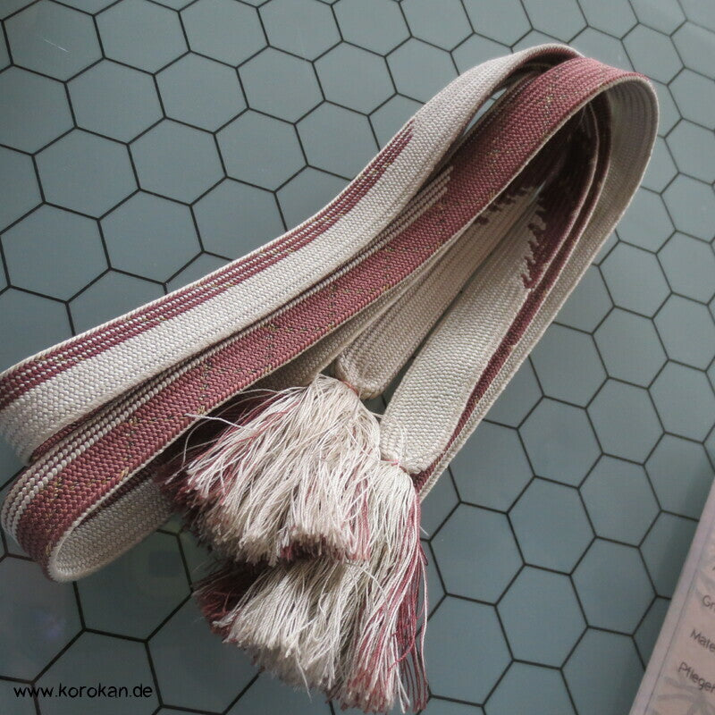 mauve kiesel wechselseitig Obijime, Seide / Lurex