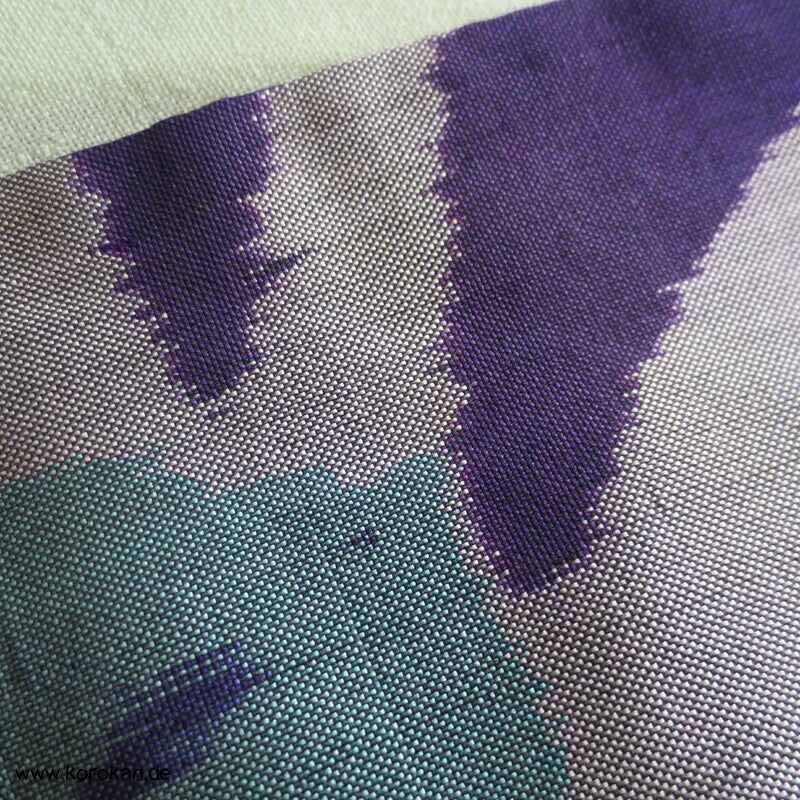 wild bunter Meisen japanischer Art Deco Kimono, nur Material