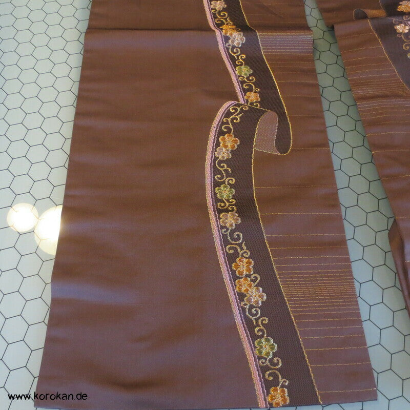 Blütenband Seidenbrokat Nagoya Obi Kimonogürtel