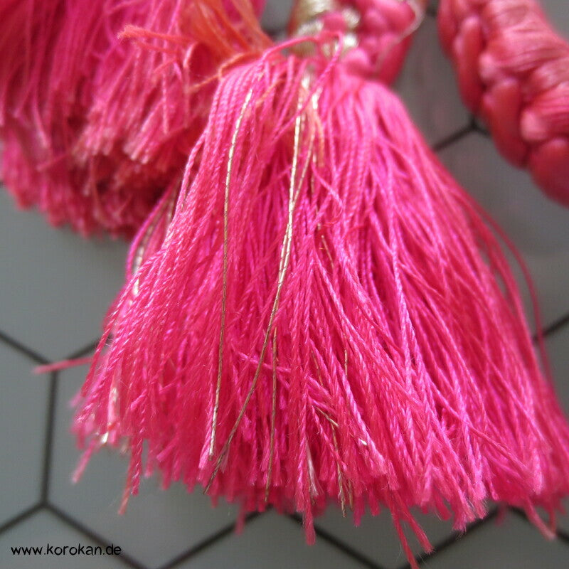 pink weiß Verlaufsfarben Obijime, Seide / Lurex