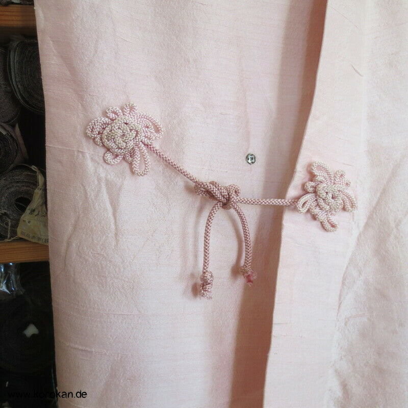 Dochugi Kimono Jacke sakura rosa Wildseiden Tsumugi, lang