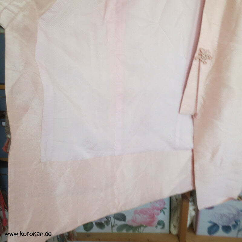 Dochugi Kimono Jacke sakura rosa Wildseiden Tsumugi, lang