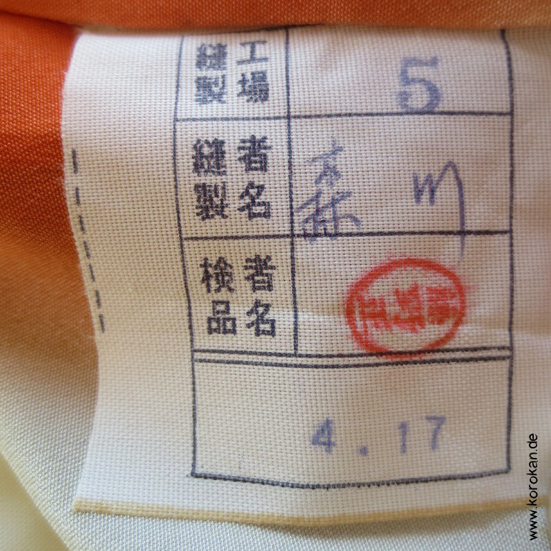 großer Bambus auf kobaltblau Furisode Seiden Kimono