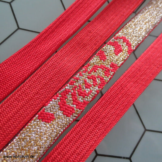 Kiku in Wechselseitiger Flechtung Obijime, Seide / Lurex